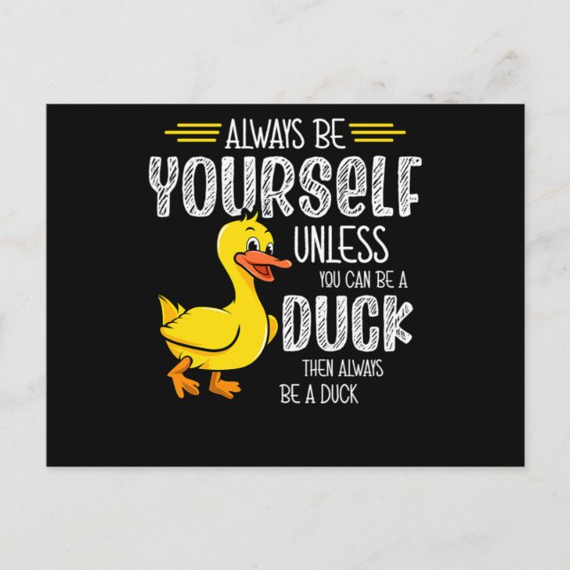 45.Rubber duck for a Duck Lovers Announcement Postcard (Front)