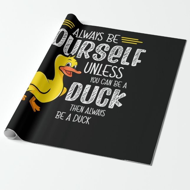 45.Rubber duck for a Duck Lovers Wrapping Paper (Unrolled)
