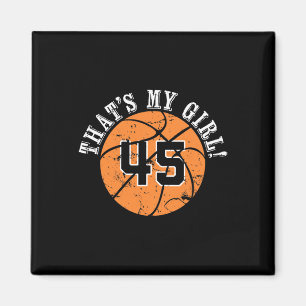 45 Sketll Player That's My Girl Cheer Mom Dad Team Magnet