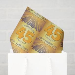 45 Year Golden Ray 12 Step Anniversary Tissue Pa Paper