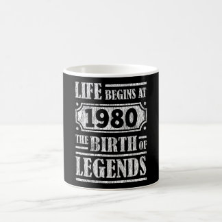 45 Year Old 1980 Birth Of Legend 45th Birthday Coffee Mug