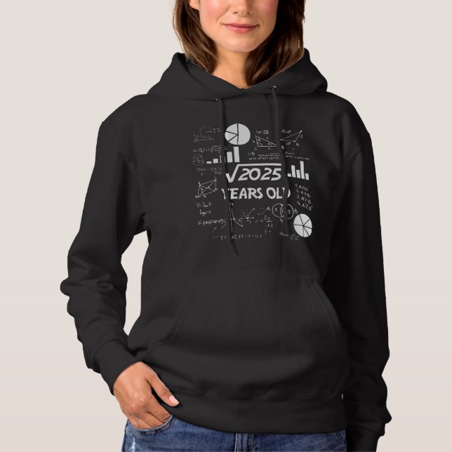 45 Year Old Bday Math Teacher 45th Birthday Gift Hoodie (Front)