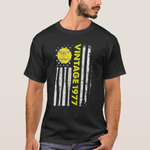 45 Year Old Vintage 1977 American Flag 45th Birth T-Shirt