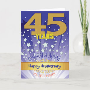 45 Year Recovery Anniversary Bold Numeral Card