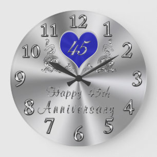 45 Year Wedding Anniversary Gifts Sapphire CLOCK