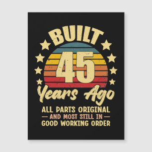45 Years Ago All Parts Original 45th Birthday