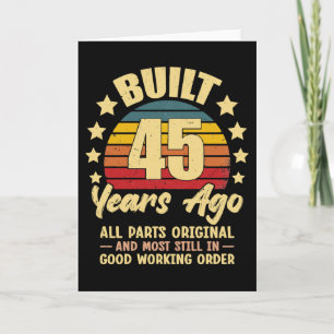 45 Years Ago All Parts Original 45th Birthday Card