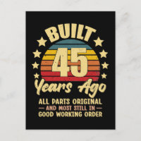 45 Years Ago All Parts Original 45th Birthday
