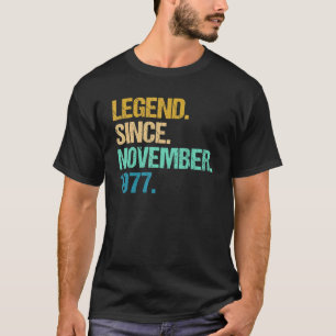 45 Years Old Awesome Since November 1977 45th Bir T-Shirt