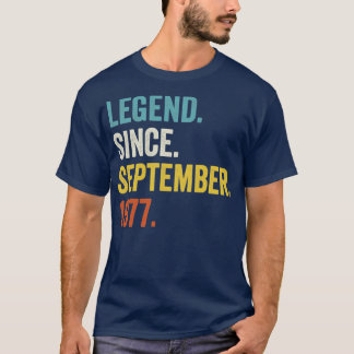 45 Years Old Legend Since September 1977 45th Birt T-Shirt