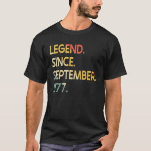 45 Years Old Legend Since September 1977 45th Birt T-Shirt