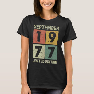 45 Years Old  Vintage September 1977 45th Birthday T-Shirt
