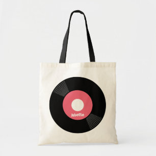 45s Record Tote (Pink) CUSTOMIZABLE Bag