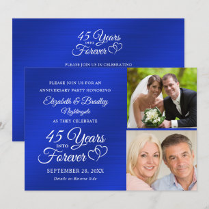 45th 65th Anniversary Hearts YEARS INTO FOREVER Invitation