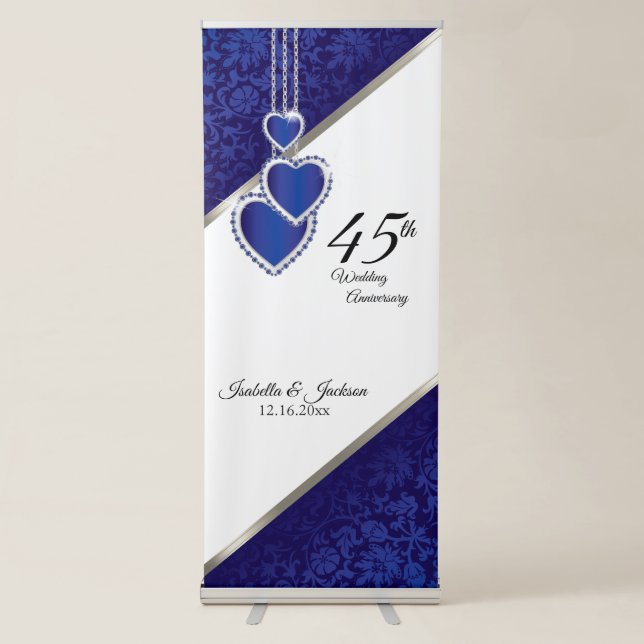 45th / 65th Sapphire Anniversary Design Retractable Banner (Front)
