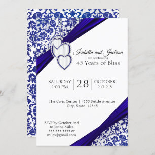 45th / 65th Sapphire Anniversary Invitation