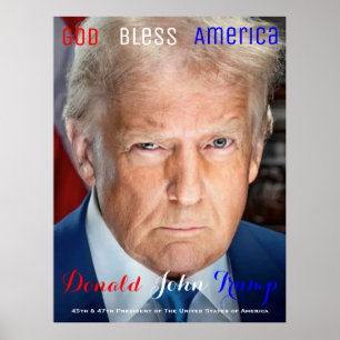 45th and 47th President of the US Donald Trump Poster
