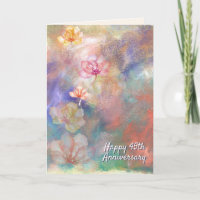45th Anniversary Abstract Paint and Flowers