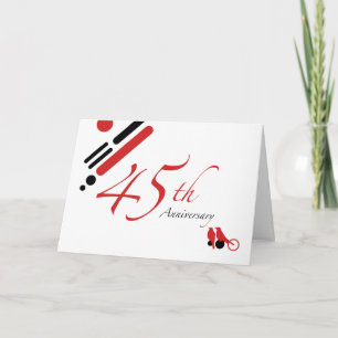 45th Anniversary (mod birds) Card