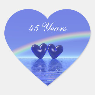 45th Anniversary Sapphire Hearts Heart Sticker