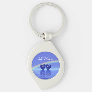 45th Anniversary Sapphire Hearts Key Ring