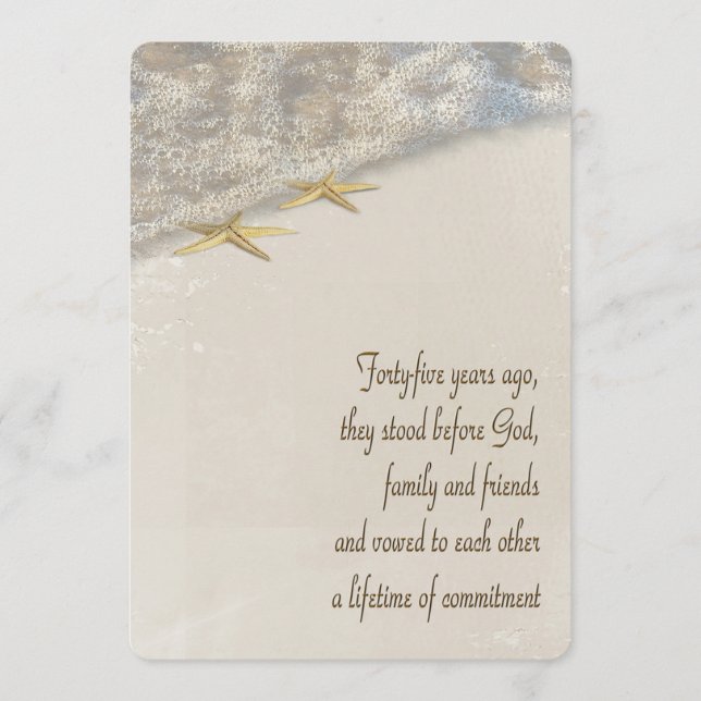 45th Anniversary Vow Renewal Wedding Program Programme (Front)