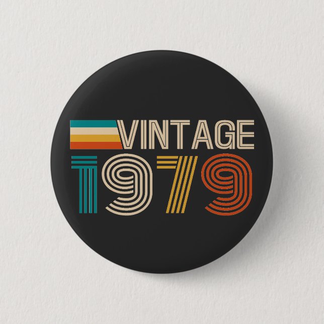 45th Birthday 6 Cm Round Badge (Front)