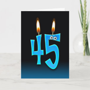 45th Birthday Candles Card