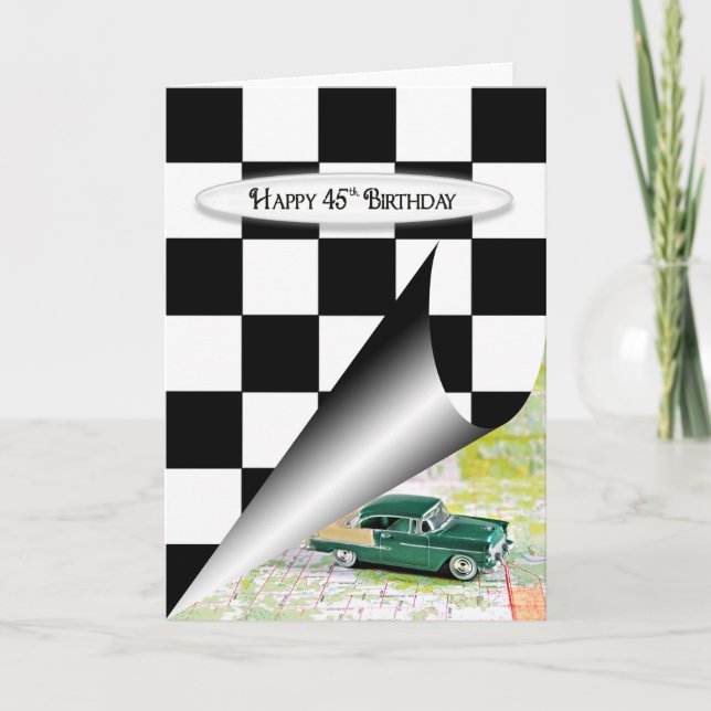 45th Birthday Car Card (Front)
