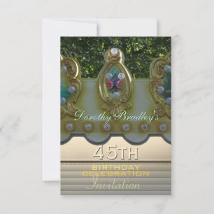 45th Birthday Celebration Carousel Custom Invite