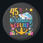 45th Birthday Cruise B-Day Party Circle Magnet<br><div class="desc">45th Birthday Cruise B-Day Party Funny design Gift Classic Circle Magnet Classic Collection.</div>