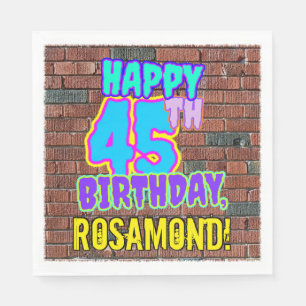45th Birthday ~ Fun, Urban Graffiti Inspired Look Napkin