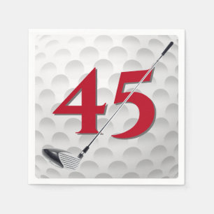 45th Birthday Golf Club Napkins