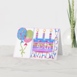 45th Birthday Greeting Card for Woman