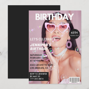 45th birthday invitations Magazine Cover