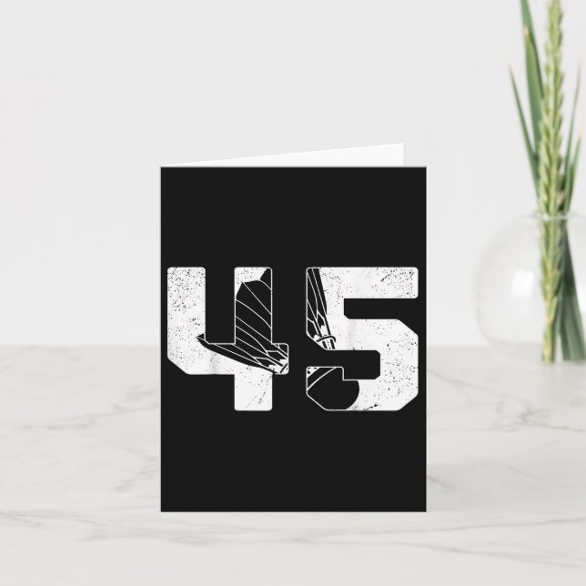 45th Birthday Men Badminton Player Badminton 45 Ye Card (Front)
