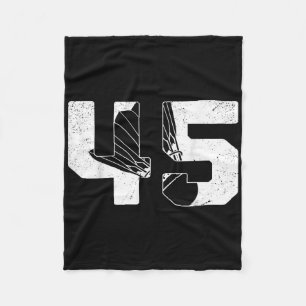 45th Birthday Men Badminton Player Badminton 45 Ye Fleece Blanket