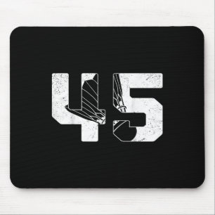 45th Birthday Men Badminton Player Badminton 45 Ye Mouse Mat