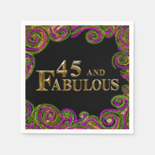 45th Birthday  Napkin