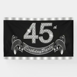 45th Birthday Party Banner