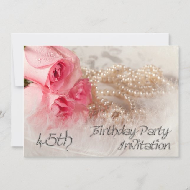 45th Birthday party invitation (Front)