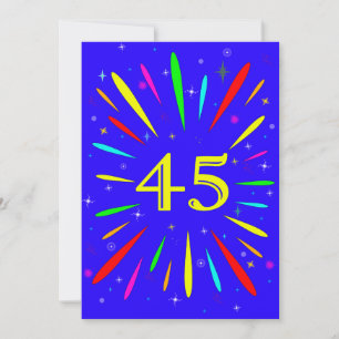 45th Birthday Party Invitation Explosion