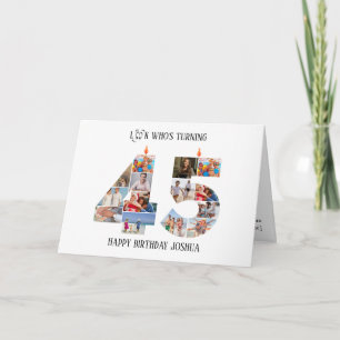45th Birthday Photo Card