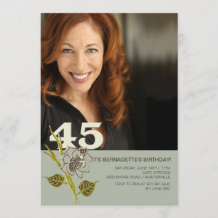 45th Birthday Photo Invitation