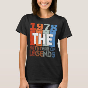 45th Birthday Shirt Born In 1978 Birthday Women Me