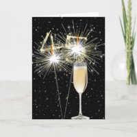 45th Birthday Sparklers With White Wine