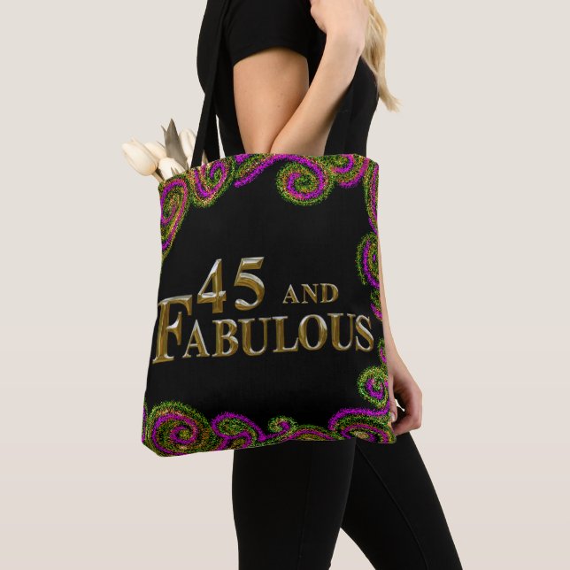 45th Birthday  Tote Bag (Close Up)