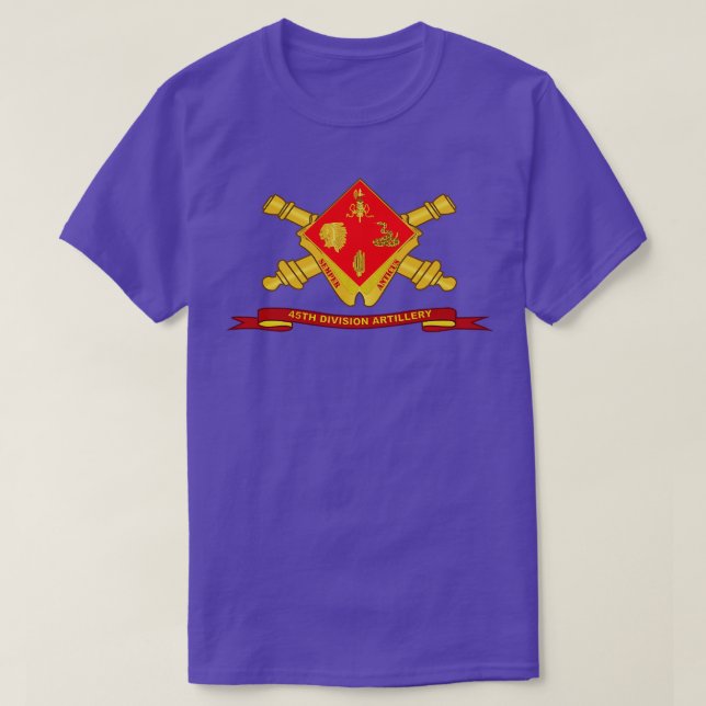 45th Division Artillery w Br Ribbon T-Shirt (Design Front)