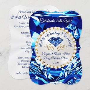 45th or 65th Wedding Anniversary Invitations,  Invitation
