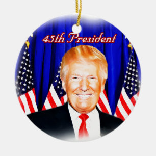 45th President-Donald Trump _ Ceramic Tree Decoration